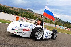 Первый в России электроболид дебютировал на соревнованиях в Италии